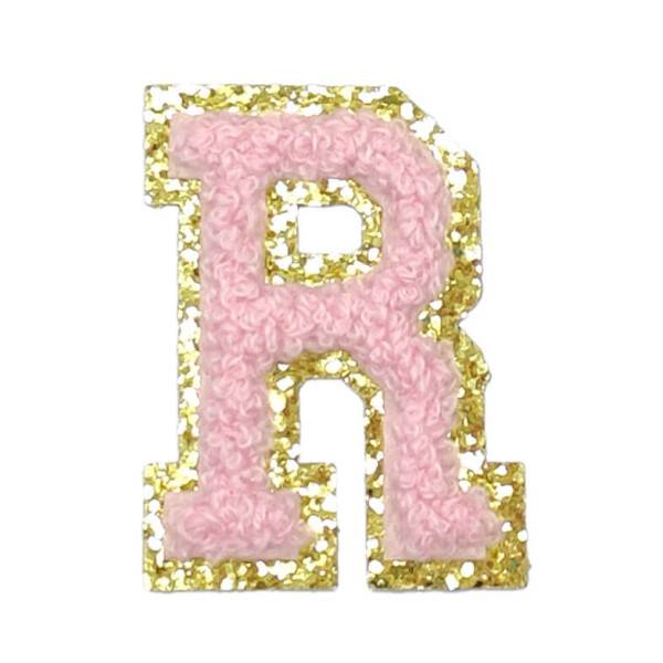 Mea Living Buchstabensticker "R" rosa/gold Glitter