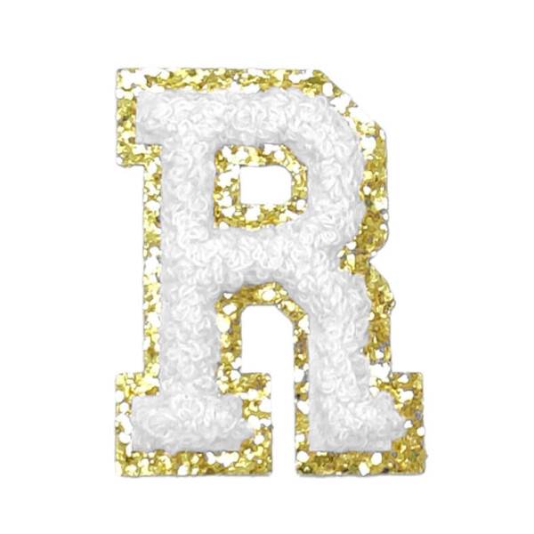 Mea Living Buchstabensticker "R" weiß/gold Glitter