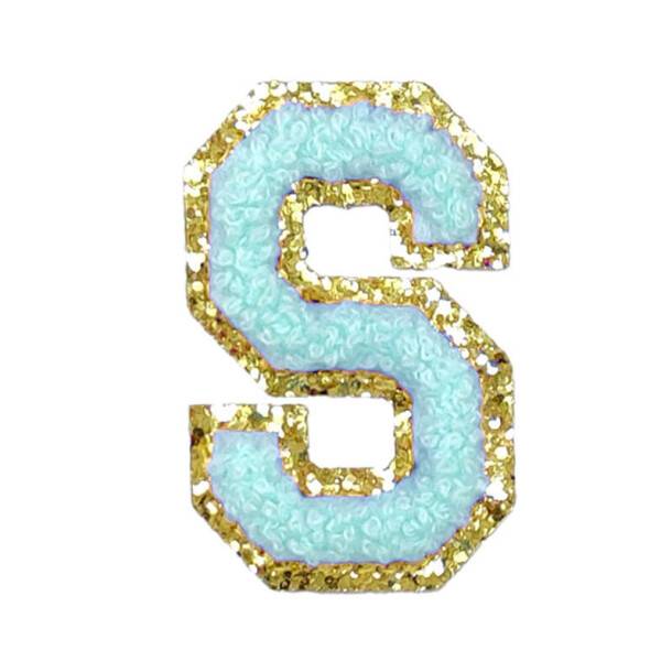 Mea Living Buchstabensticker "S" mint/gold Glitter