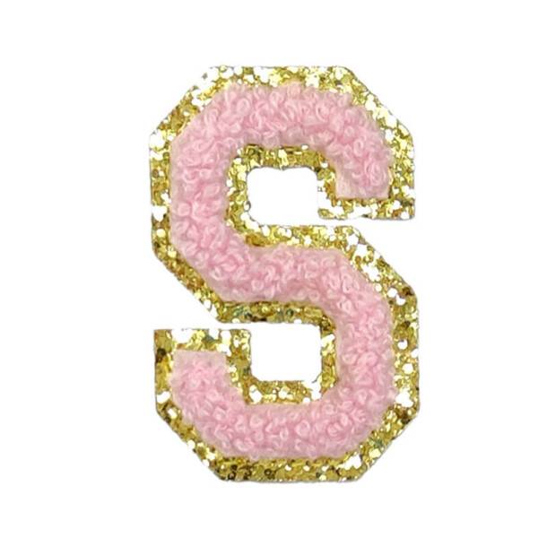 Mea Living Buchstabensticker "S" rosa/gold Glitter