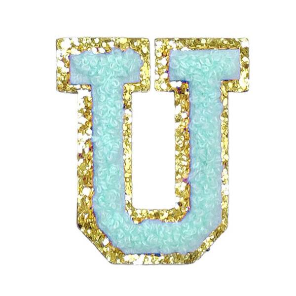 Mea Living Buchstabensticker "U" mint/gold Glitter