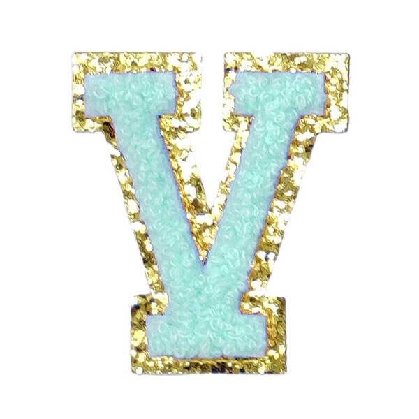 Mea Living Buchstabensticker "V" mint/gold Glitter