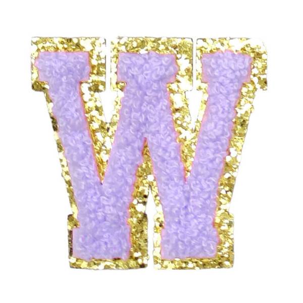 Mea Living Buchstabensticker "W" flieder/gold Glitter