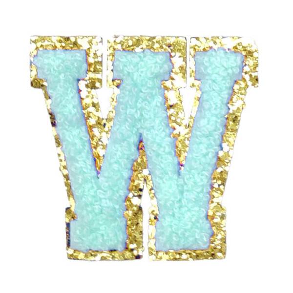 Mea Living Buchstabensticker "W" mint/gold Glitter