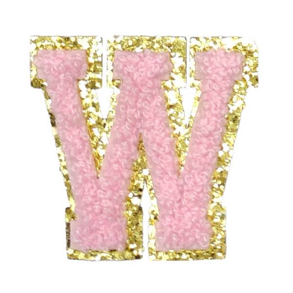 Mea Living Buchstabensticker "W" rosa/gold Glitter