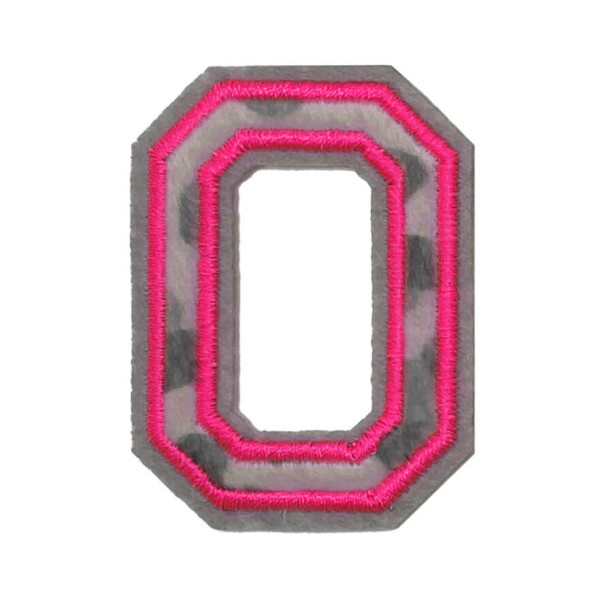 Mea Living Bügelpatch "O" Leo-Muster neonpink Outlet