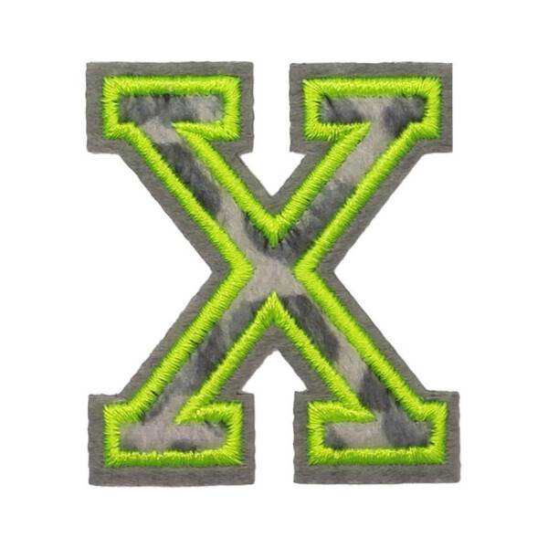 Mea Living Bügelpatch "X" Leo-Muster neongelb Günstig kaufen