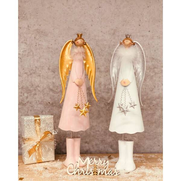 Mea Living Engel Bianca stehend 36 cm rosa/gold Flash Sale