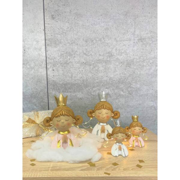 Mea Living Engel Felia groß rosa/gold 21cm x 9cm x 23cm Begrenztes Angebot