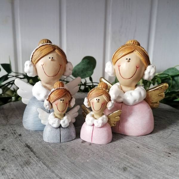 Mea Living Engel Kim grau/weiß 8 cm x 4,5 cm x 9,5 cm Preisnachlass