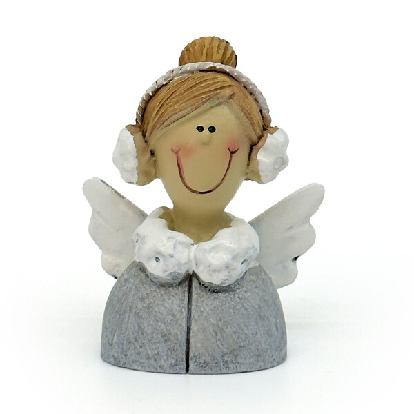 Mea Living Engel Kim grau/weiß klein 4 cm x 2 cm x 5,5 cm Saisonschlussverkauf