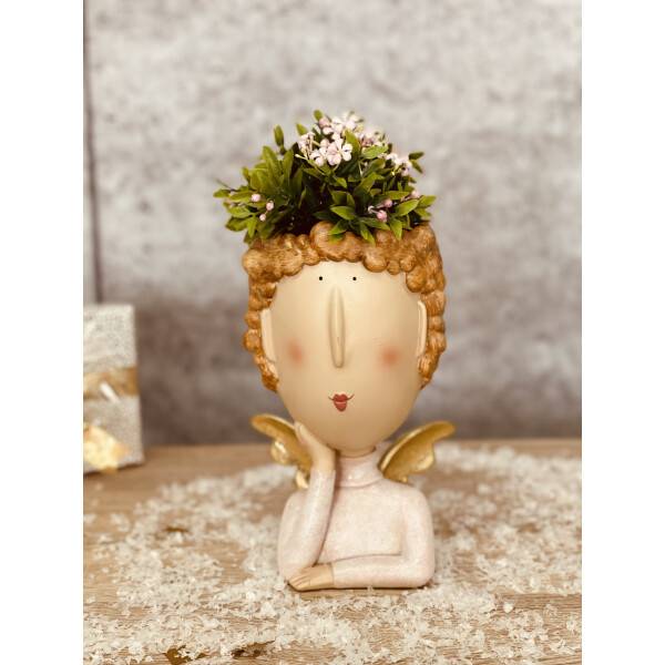 Mea Living Engel Mara klein rosa/gold 11cm x 9,5cm 18cm Cyber Monday