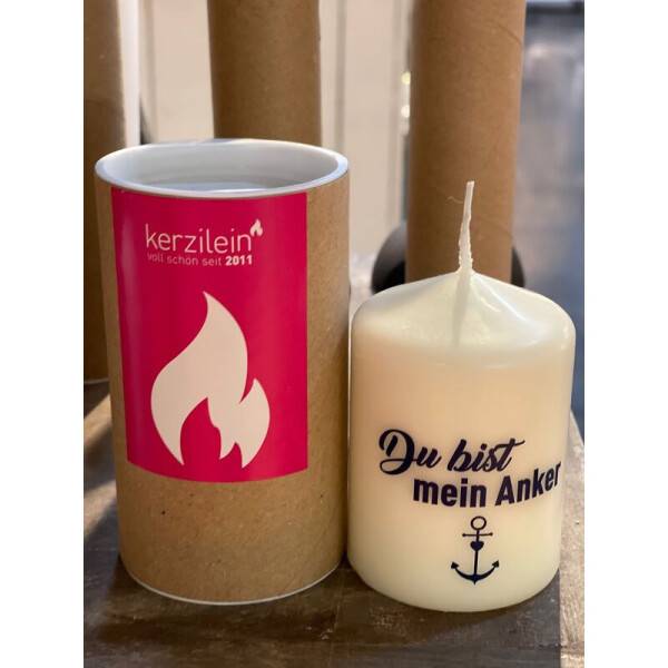 Mea Living Flämmchen, dunkelblau "Du bist mein Anker" Neueste Mode