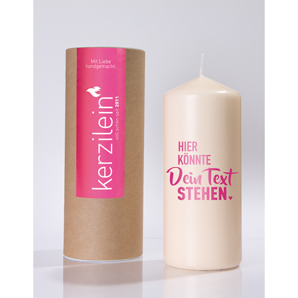 Mea Living Flamme mit eigenem Text. mit Hülse Fabrikverkauf