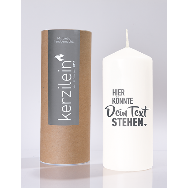 Mea Living Flamme mit eigenem Text. mit Hülse Fabrikverkauf