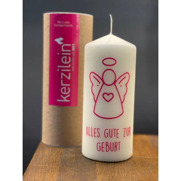 Mea Living Flamme, pink "Alles Gute zur Geburt" Begrenztes Angebot