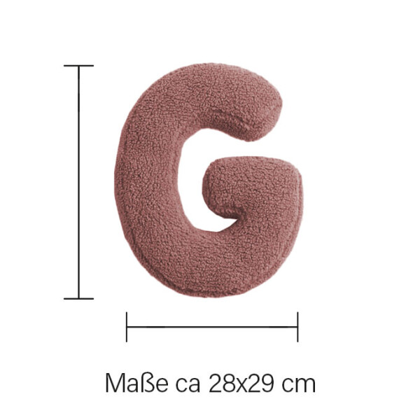 Mea Living Buchstabenkissen "G" rose Große Rabatte