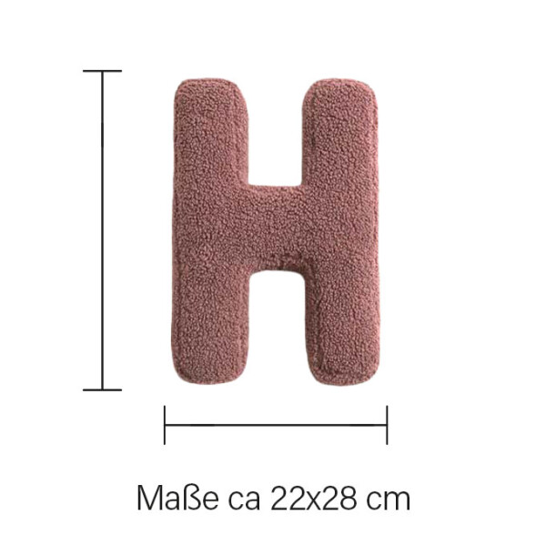 Mea Living Buchstabenkissen "H" rose Saisonale Angebote