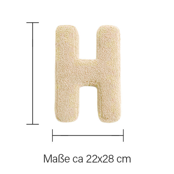 Mea Living Buchstabenkissen "H" wollweiss Räumungsverkauf