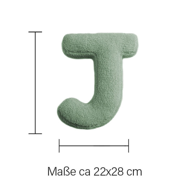 Mea Living Buchstabenkissen "J" grün Super Sparpreis