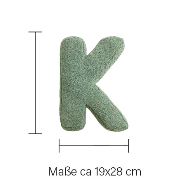 Mea Living Buchstabenkissen "K" grün Begrenzte Freigabe