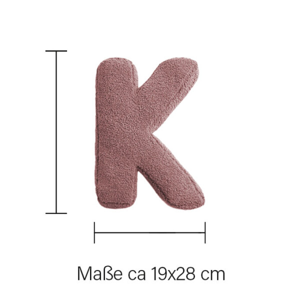 Mea Living Buchstabenkissen "K" rose Letzte 3 Tage