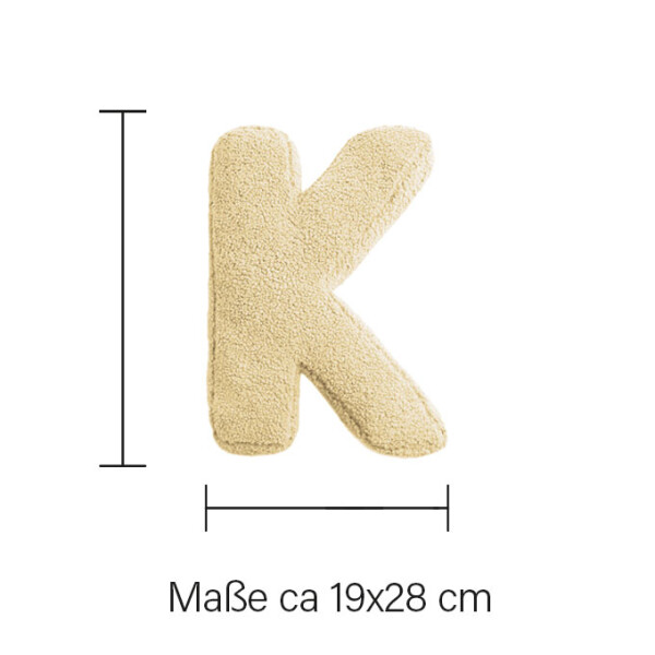 Mea Living Buchstabenkissen "K" wollweiss JETZT KAUFEN