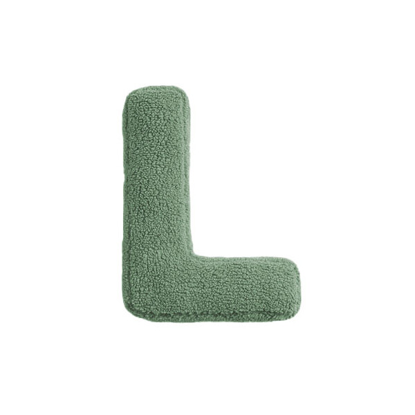 Mea Living Buchstabenkissen "L" grün