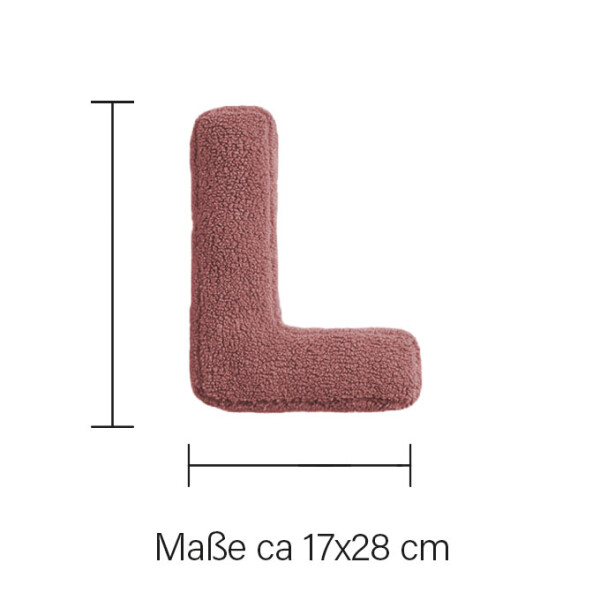Mea Living Buchstabenkissen "L" rose Letzte 2 Tage
