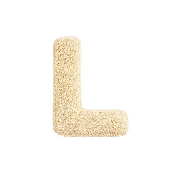 Mea Living Buchstabenkissen "L" wollweiss