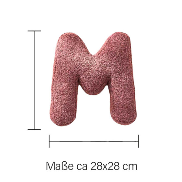 Mea Living Buchstabenkissen "M" rose Bis zu 50% Rabatt