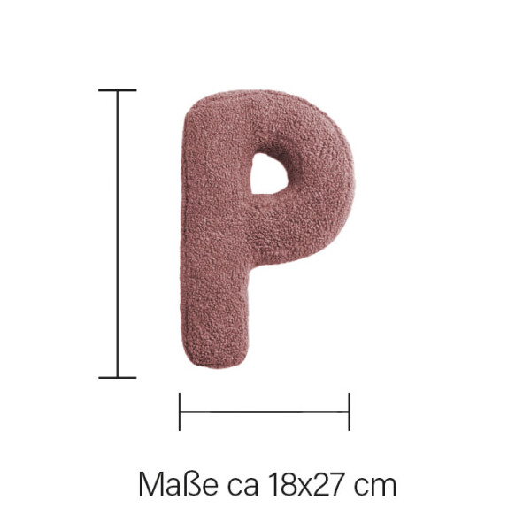 Mea Living Buchstabenkissen "P" rose Super Rabatt