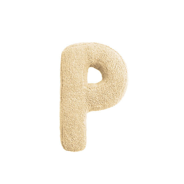 Mea Living Buchstabenkissen "P" wollweiss
