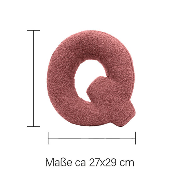 Mea Living Buchstabenkissen "Q" rose Clearance-Verkauf