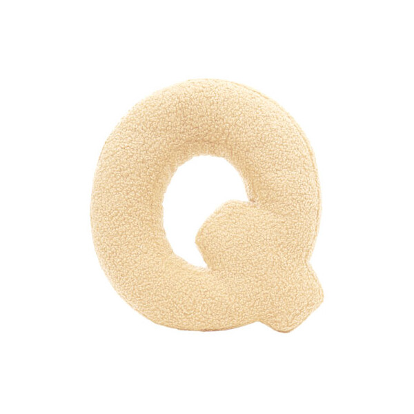 Mea Living Buchstabenkissen "Q" wollweiss