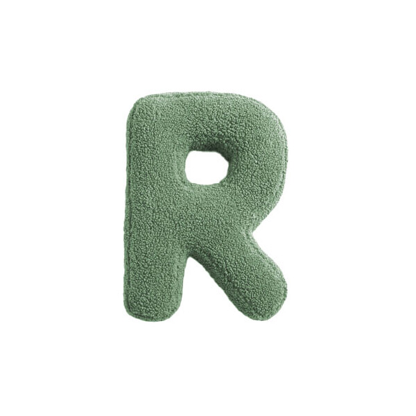 Mea Living Buchstabenkissen "R" grün Fabrikladen