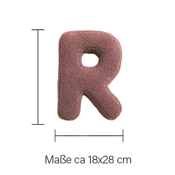 Mea Living Buchstabenkissen "R" rose Begrenzt auf 3 Tage