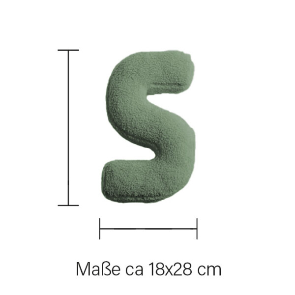 Mea Living Buchstabenkissen "S" grün Black Friday Preise