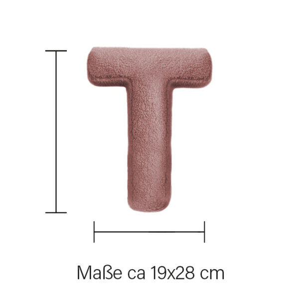 Mea Living Buchstabenkissen "T" rose Rabatte dieses Monats
