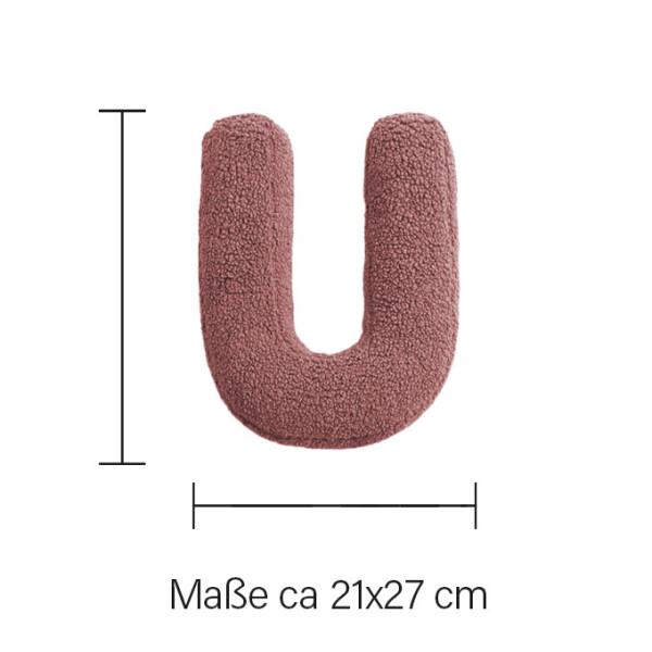 Mea Living Buchstabenkissen "U" rose Outlet