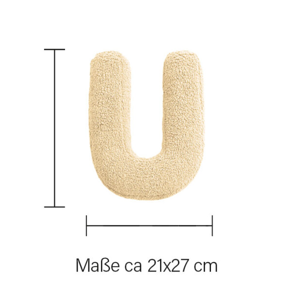 Mea Living Buchstabenkissen "U" wollweiss Auslauf
