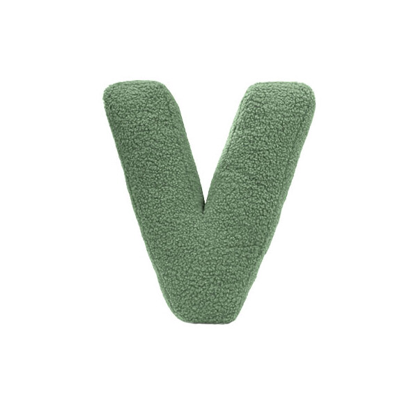 Mea Living Buchstabenkissen "V" grün