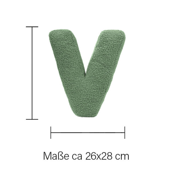 Mea Living Buchstabenkissen "V" grün Verkauf