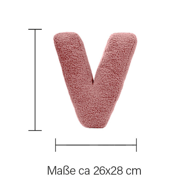 Mea Living Buchstabenkissen "V" rose Angebote