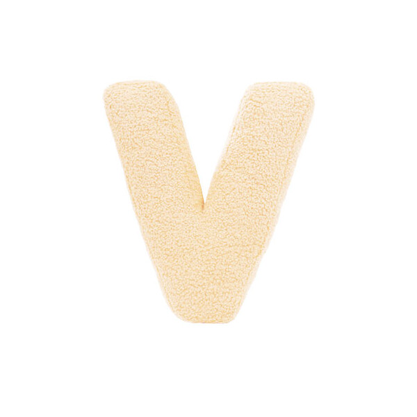 Mea Living Buchstabenkissen "V" wollweiss