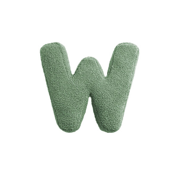 Mea Living Buchstabenkissen "W" grün im Angebot
