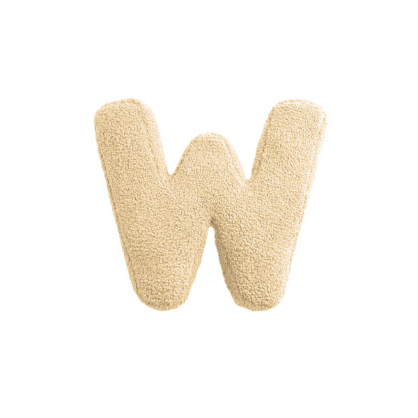 Mea Living Buchstabenkissen "W" wollweiss