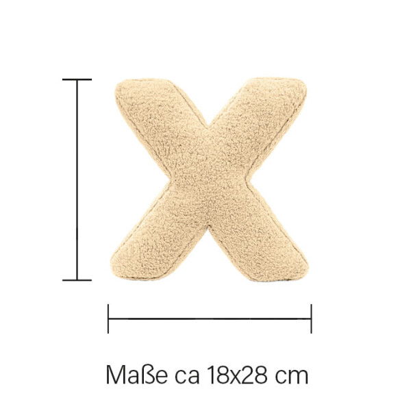 Mea Living Buchstabenkissen "X" wollweiss Blitzverkäufe