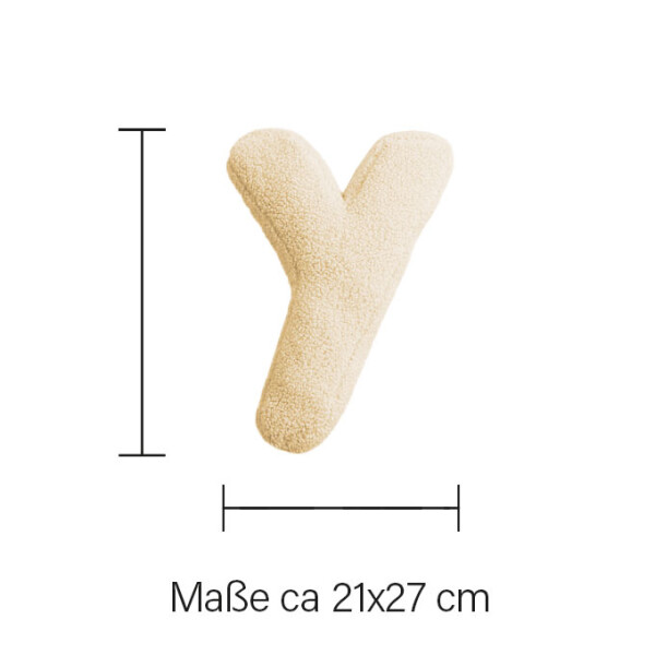 Mea Living Buchstabenkissen "Y" wollweiss Fabrik Onlineshop