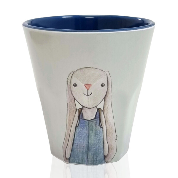 Mea Living Melamin Becher blau "Hase Hugo"